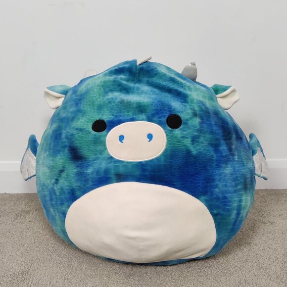 Squishmallows Kids Stuffed Toy Dominic The Blue Dragon Soft Squishy Large Plush - Picture 1 of 7